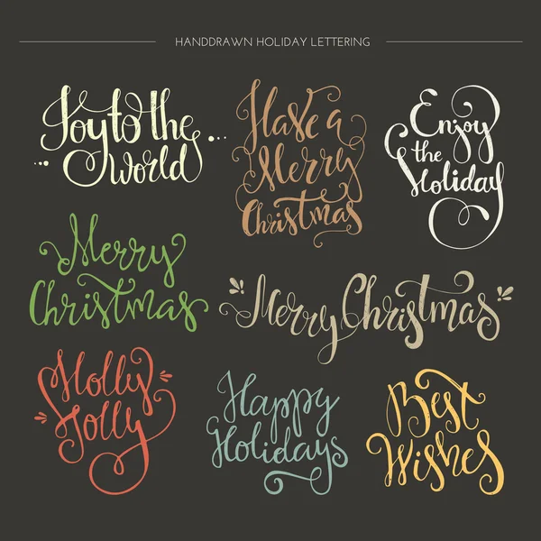 Christmas Lettering Collection — Stock Vector