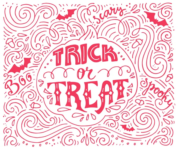 Truco de Halloween o trato cita — Vector de stock