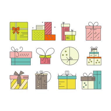 Hediye renkli koleksiyonu.