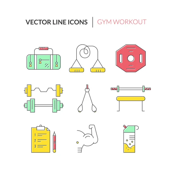 Fitness och aktiv livsstil symboler — Stock vektor