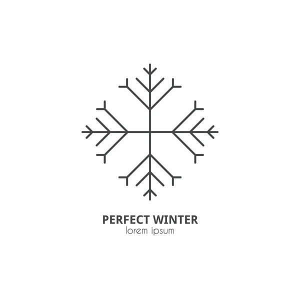 Рождественский логотип снежинки — стоковый вектор