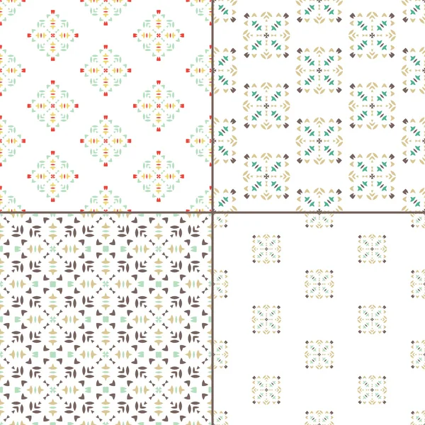 Geometric seamless patterns — Stock Vector