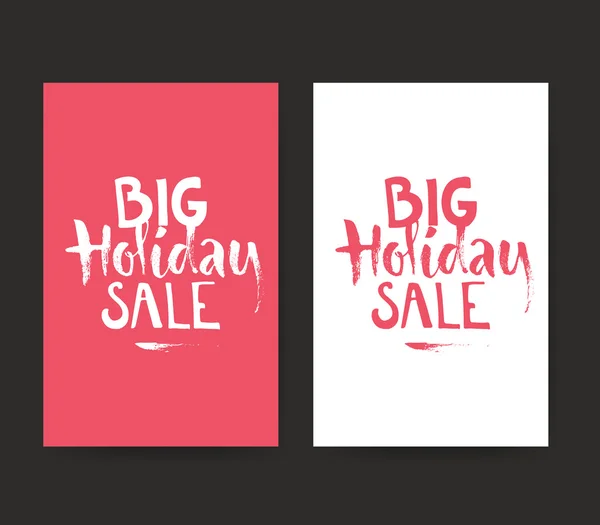 Big Holiday Sale  lettering — Stok Vektör