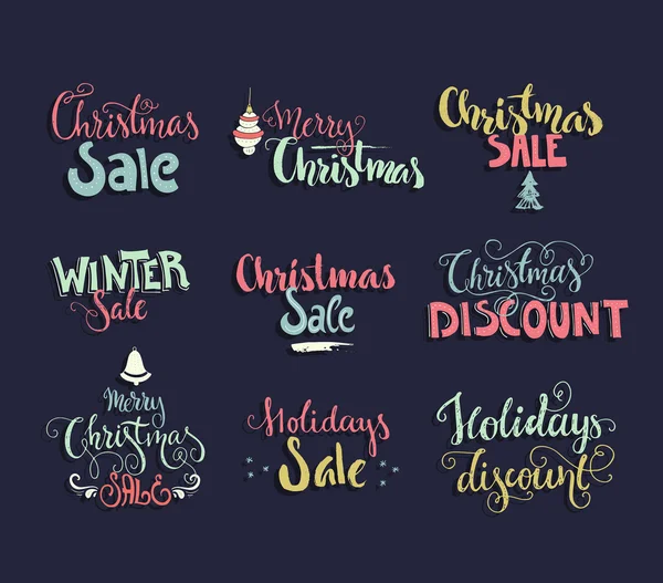 Christmas Discount lettering — Stockvector