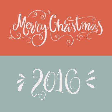 calligraphic Christmas lettering banners