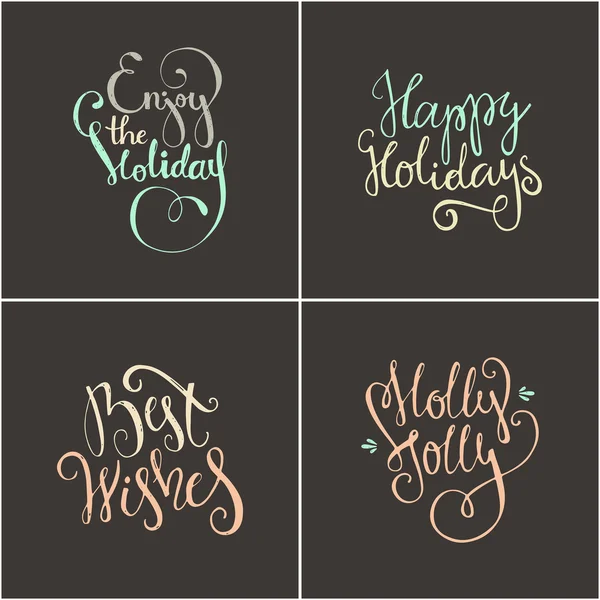 Natal e Ano Novo elementos tipográficos — Vetor de Stock