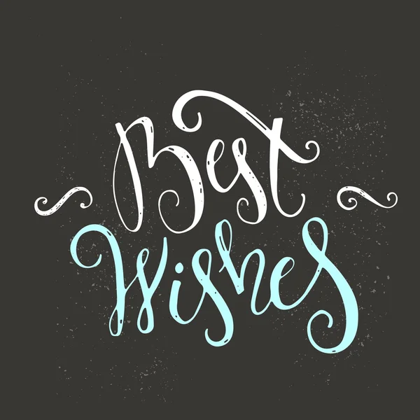 Best Wishes unique lettering — Stockvector