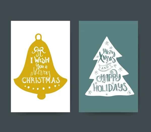 Colección de tarjetas de Navidad — Vector de stock