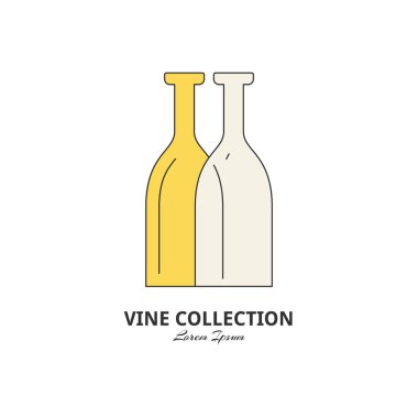 Logo with two wine bottles