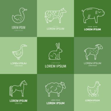 Çiftlik hayvan simgeler