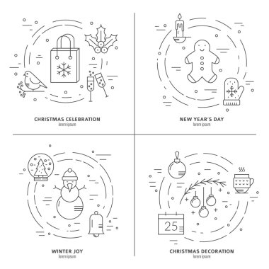 Christmas concept with different items