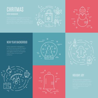 Christmas objects concept
