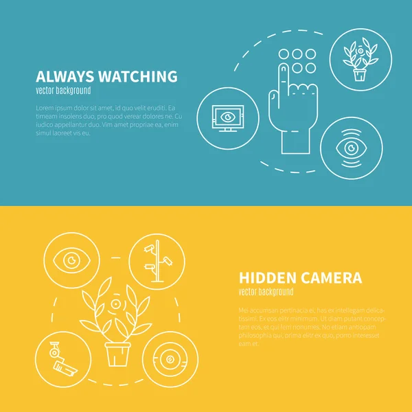 Surveillance Graphic Elements — ストックベクタ