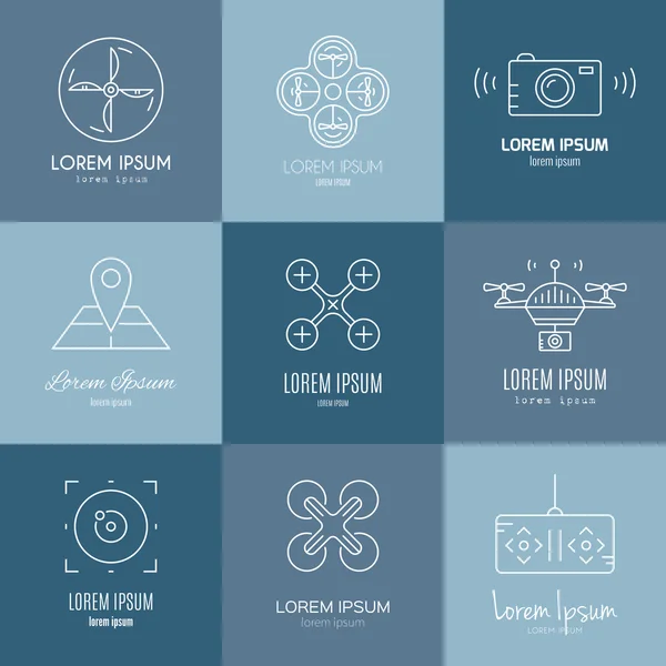 Колекція логотипів Drone — стоковий вектор