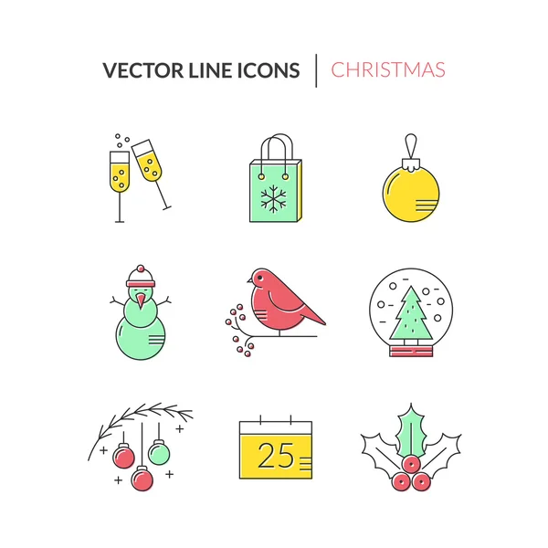 Christmas icon set — Stock Vector