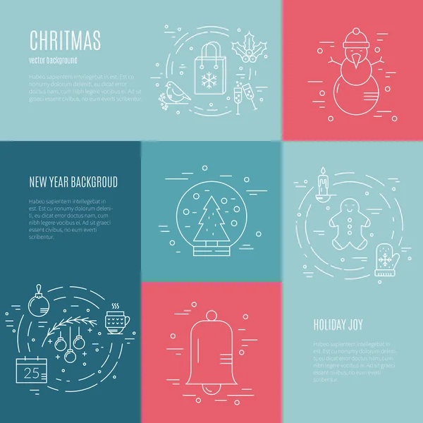 Christmas objects concept — 스톡 벡터