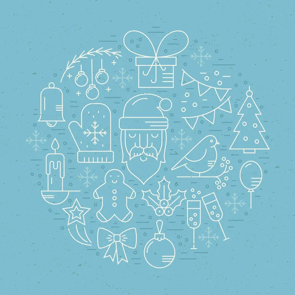 Différents symboles de Noël — Image vectorielle