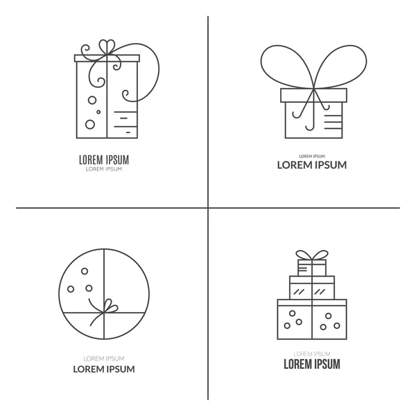 Gift Boxes Logo — Stok Vektör