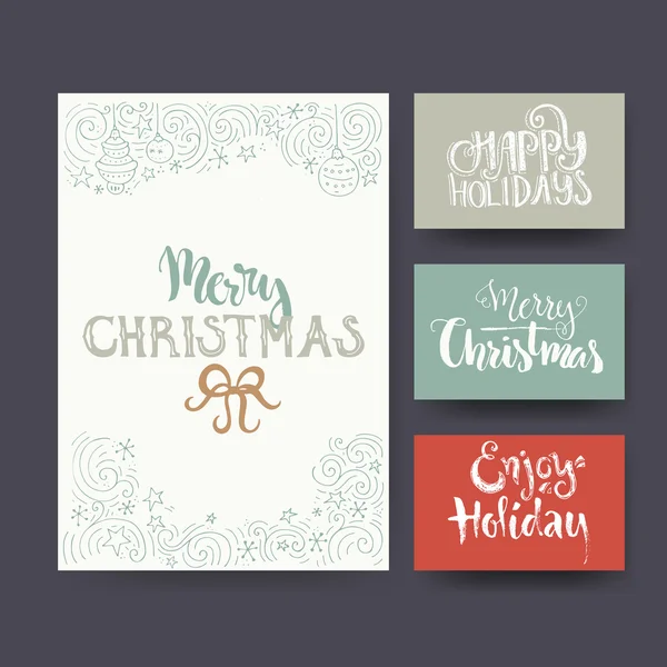 Tarjeta de navidad feliz — Vector de stock