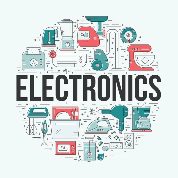 Home electronics banner — ストックベクタ