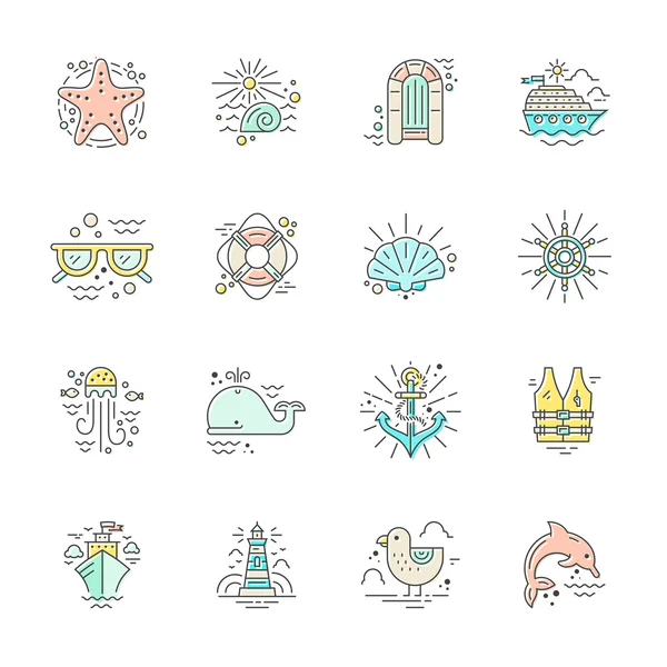 Elementos de aventura de verano — Vector de stock