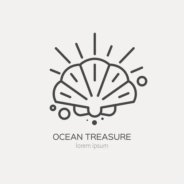 Ocean treasure - seashell — Stock Vector