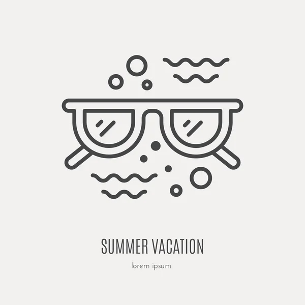 Letní prázdniny popisek — Stockový vektor