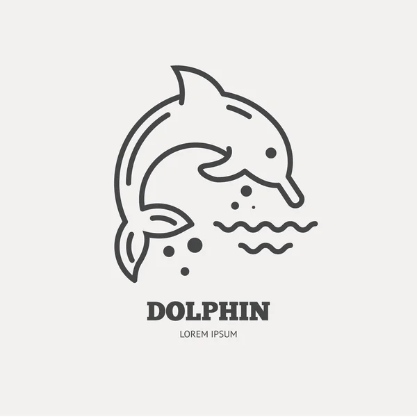 Diving dolphin  illustration — 스톡 벡터