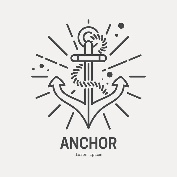 Anchor graphic  logo — Stock Vector