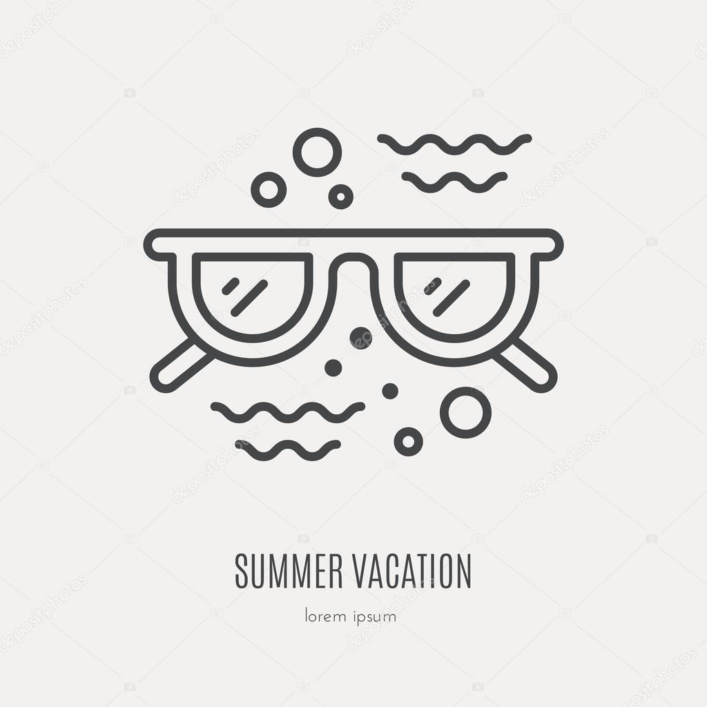 Summer vacation label, vector