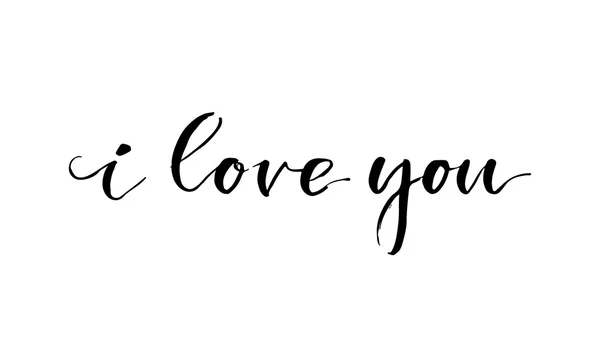 Love you - handgezeichnete Schriftzüge — Stockvektor