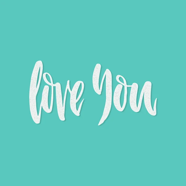 Love You - нарисованная вручную повязка — стоковый вектор