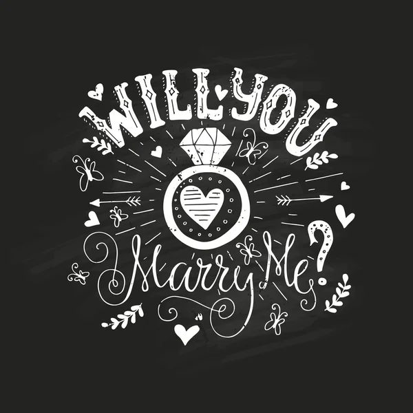 Will You Marry Me — Stock Vector