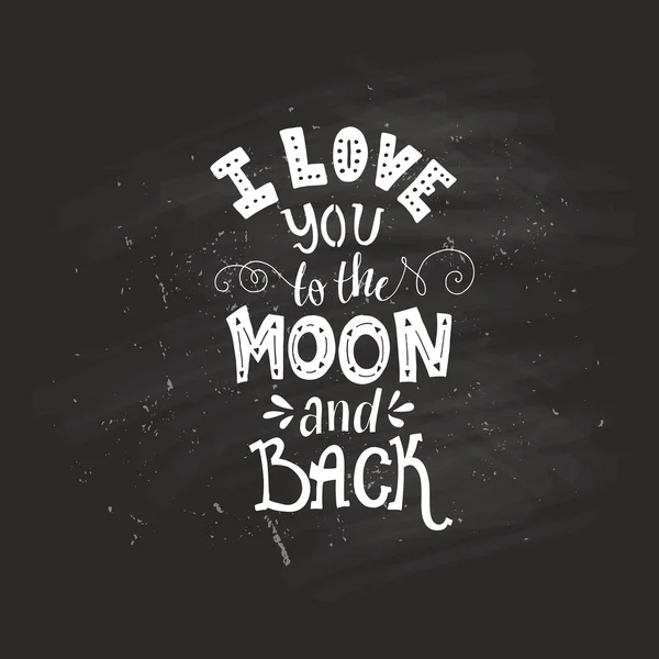 Miluji tě na Měsíc a zpět — Stockový vektor