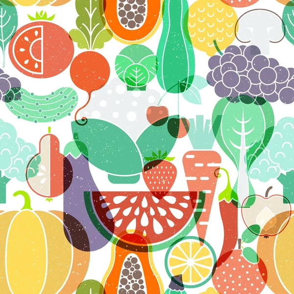 Fruit fond sans couture — Image vectorielle