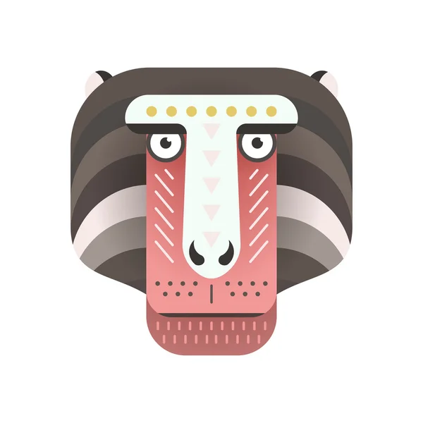 Monkey made in trendy flat style — Stock Vector