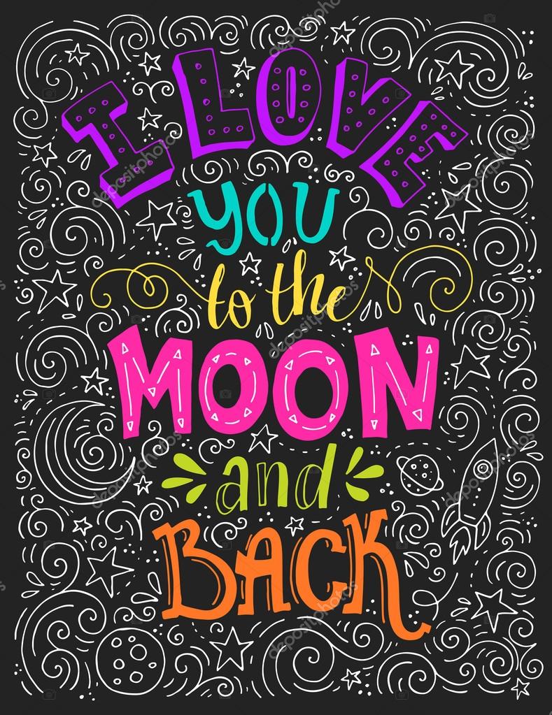 Je T Aime Jusqu A La Lune Et Retour Image Vectorielle Par Favetelinguis199 C Illustration 97890306