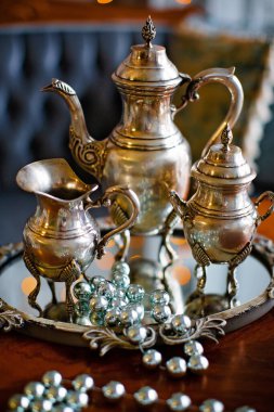 Noel boncuklu tabak seti