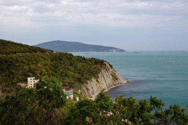 Deniz kıyısının üst manzarası