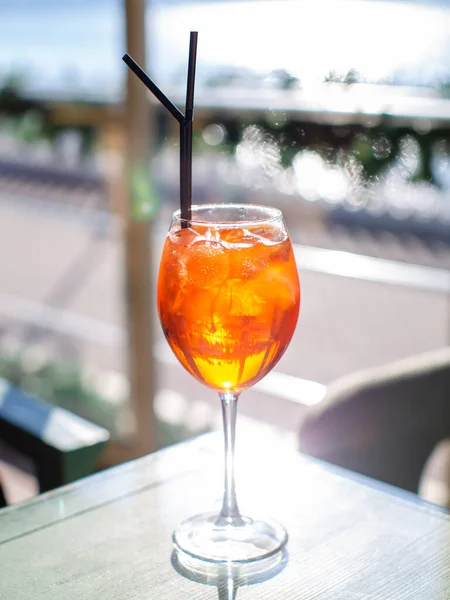 Orange drink in a glass