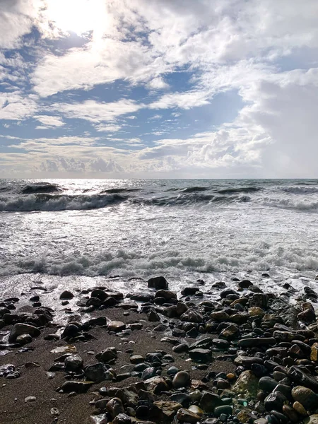 大海和云彩的景色 — 图库照片