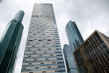 View of a high-rise building from the bottom up