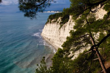 Deniz kıyısındaki yüksek sahil
