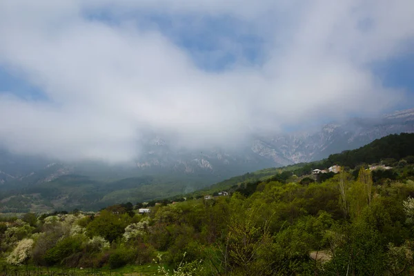 Niebla Las Montañas Por Mañana Temprano — Foto de Stock