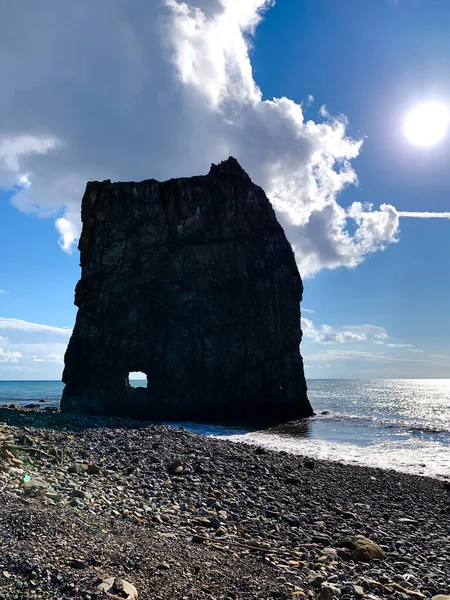 Rock Hole Background Sea — Stock Photo, Image