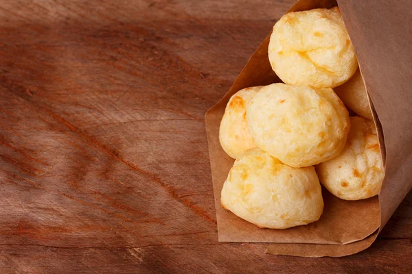 Brazilian snack cheese bread (pao de queijo) — Stock Photo, Image