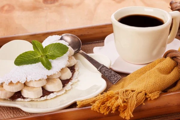 Casabe (bammy, beiju, bob, biju) - flatbread of cassava (tapioca — Stock Photo, Image