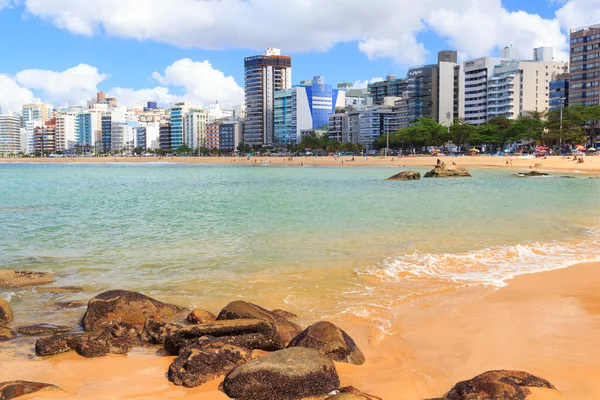 Plaj praia da costa, kum, deniz, vila velha, espirito sando, sütyen — Stok fotoğraf