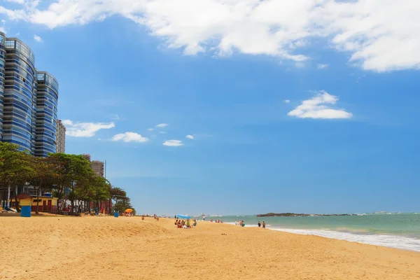 Pláž Praia Taparica, moře, Vila Velha, Espirito Santo, Brazílie — Stock fotografie