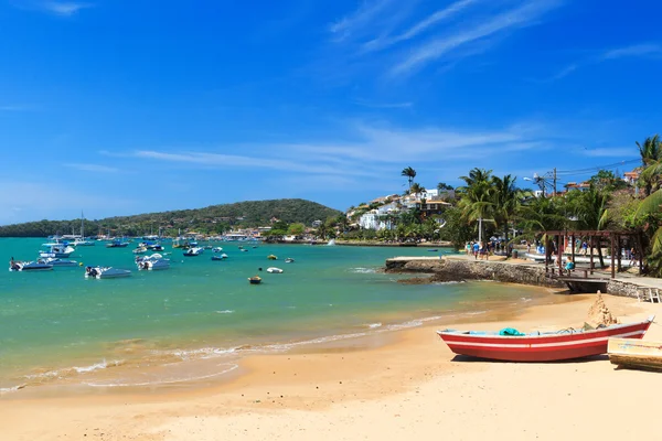 Beach Armacao dos Buzios barche a mare, Rio de Janeiro, Brasile — Foto Stock